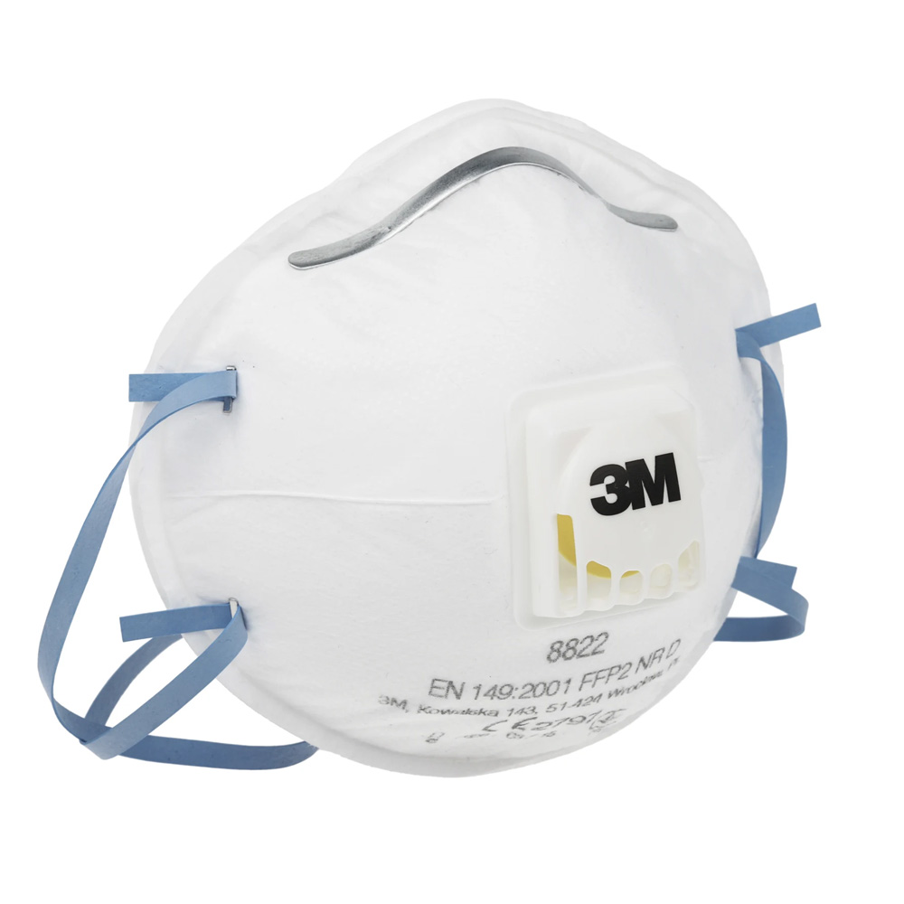 3M 8822 CUP SHAPED VALVED RESPIRATOR FFP2 PK10