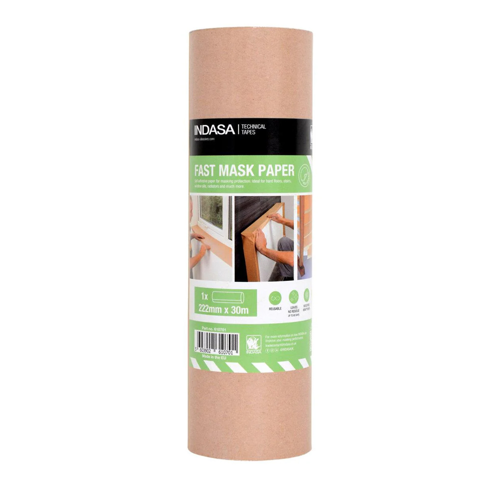 INDASA FAST MASKING PAPER 148MM X 30M