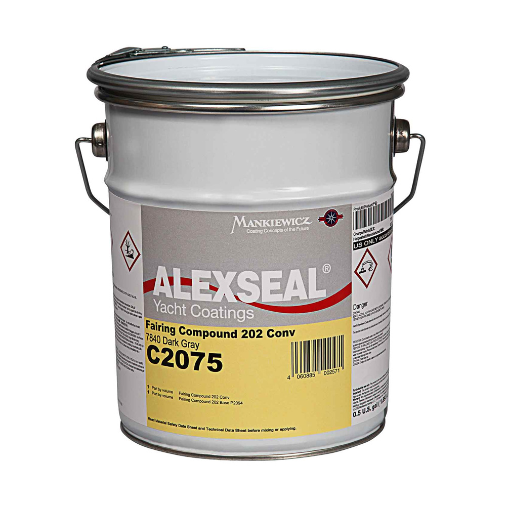 ALEXSEAL FAIRING FILLER 202 CONVERTER DARK GREY 0.5 QUART