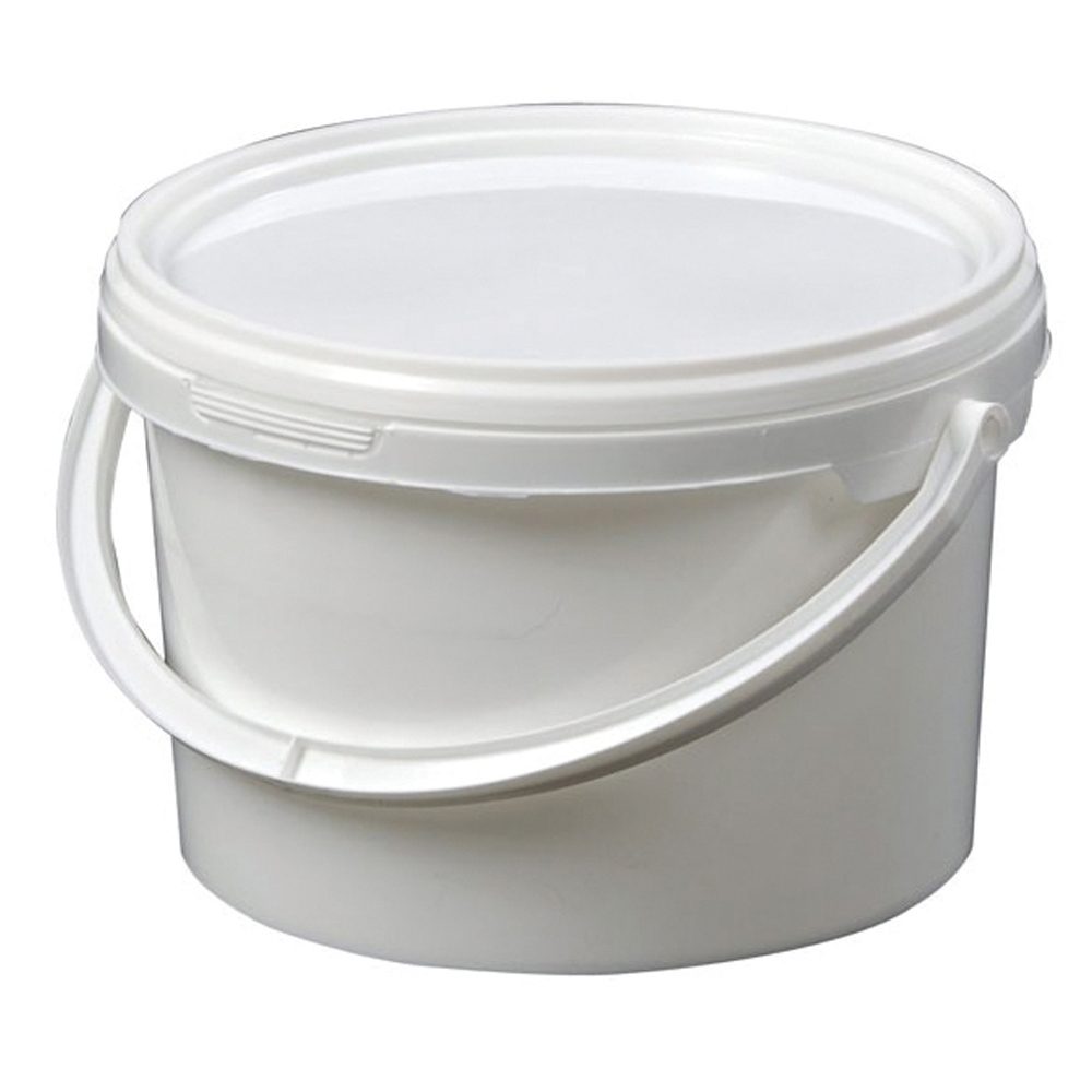 WHITE PLASTIC BUCKET 3L (WITHOUT LID)