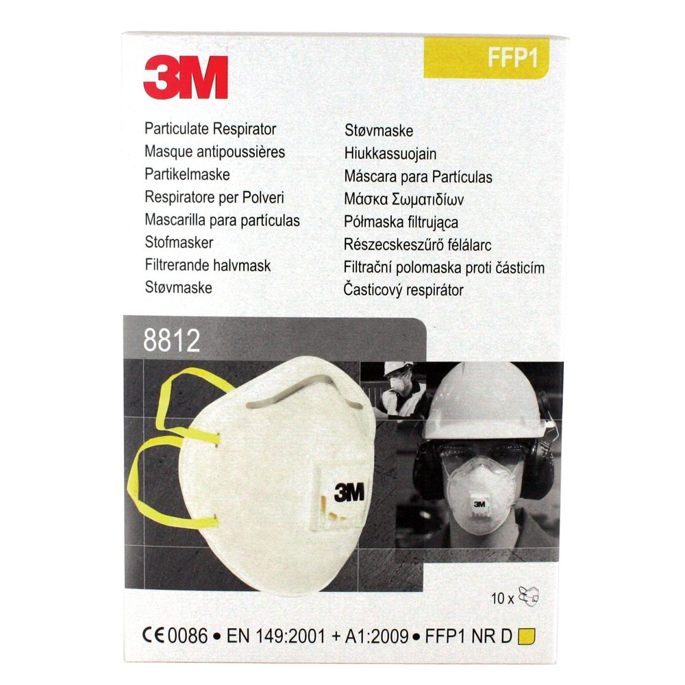 3M 8822 CUP SHAPED VALVED RESPIRATOR FFP2 PK10