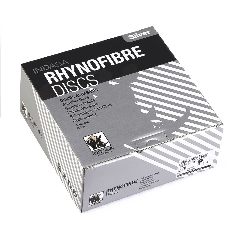 INDASA RHYNOFIBRE DISCS P80 115mm X 23mm PK25