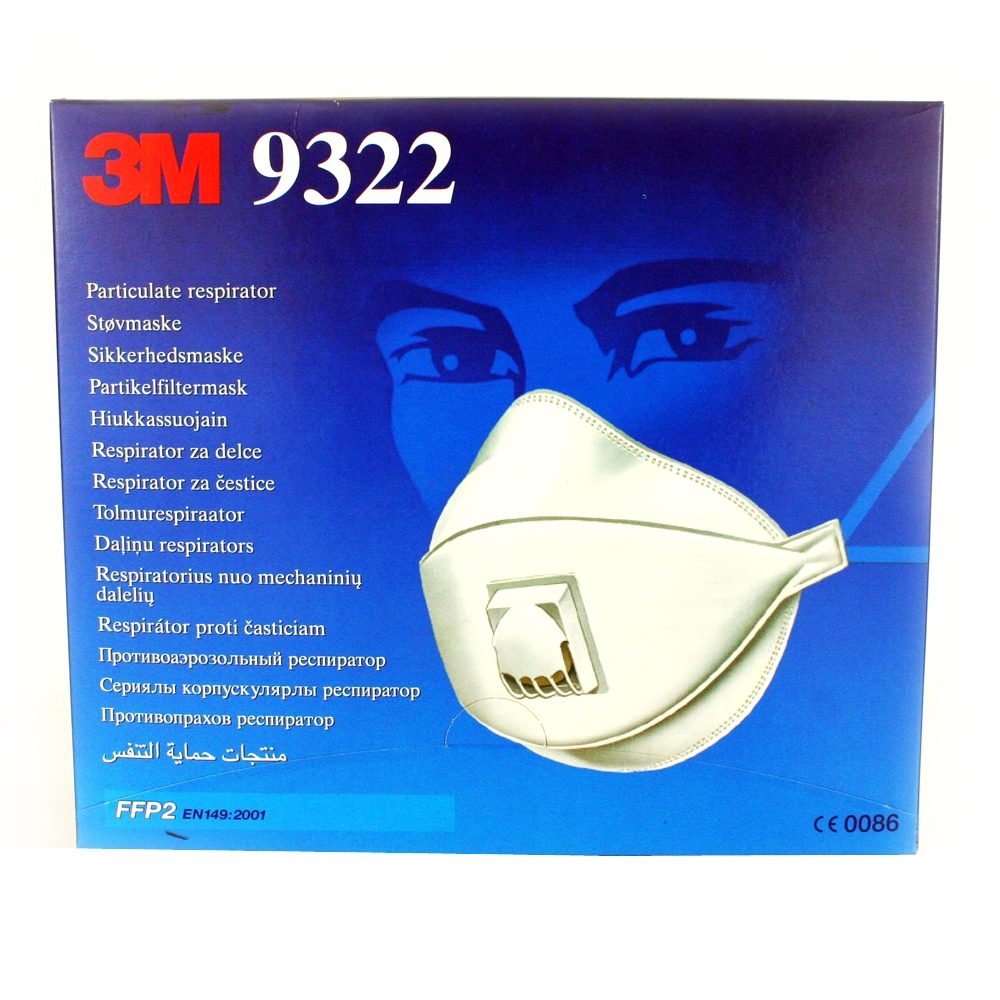 3M AURA 9322+ COMFORT PLUS VALVED RESPIRATOR FFP2 PK10