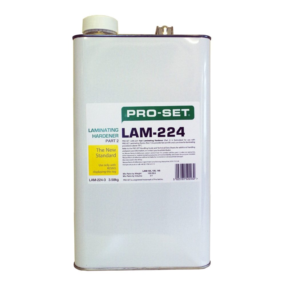 PRO SET 224 LAMINATING HARDENER FAST 3.58KG (3:1)