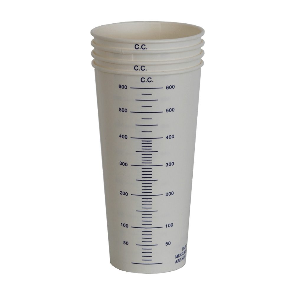 PAPER GRADUATED MIXING CUP 600ML PK50