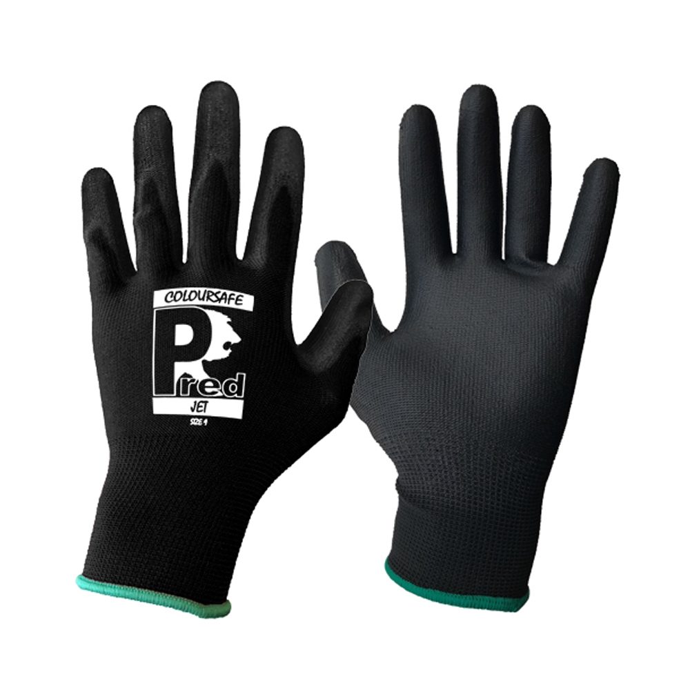 PREDATOR JET BLACK PU GLOVE SIZE 10